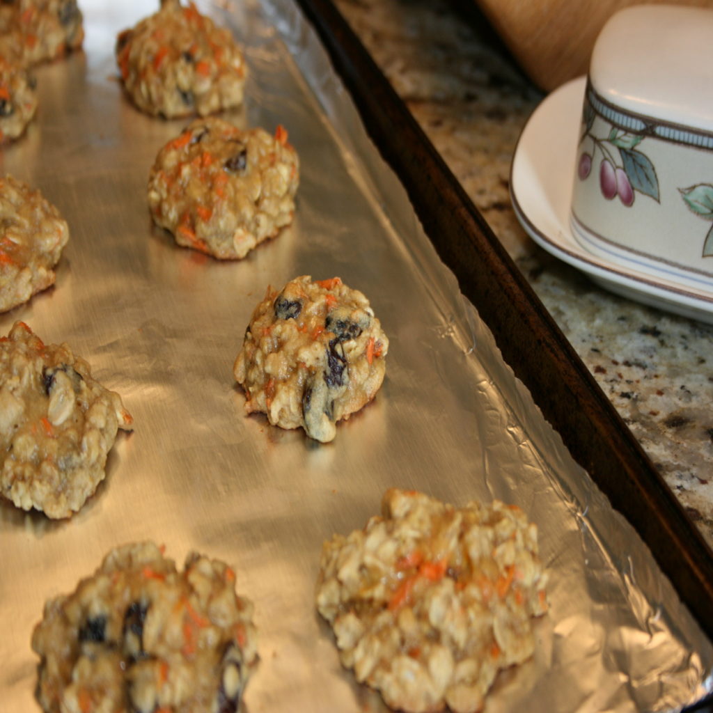 cooling cookies on cookie sheet